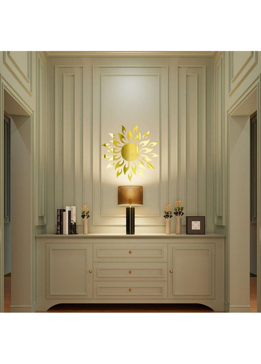 Дзеркальний декор акриловий самоклеючий золото, 27шт love-shopping Sticker Wall (354657569)