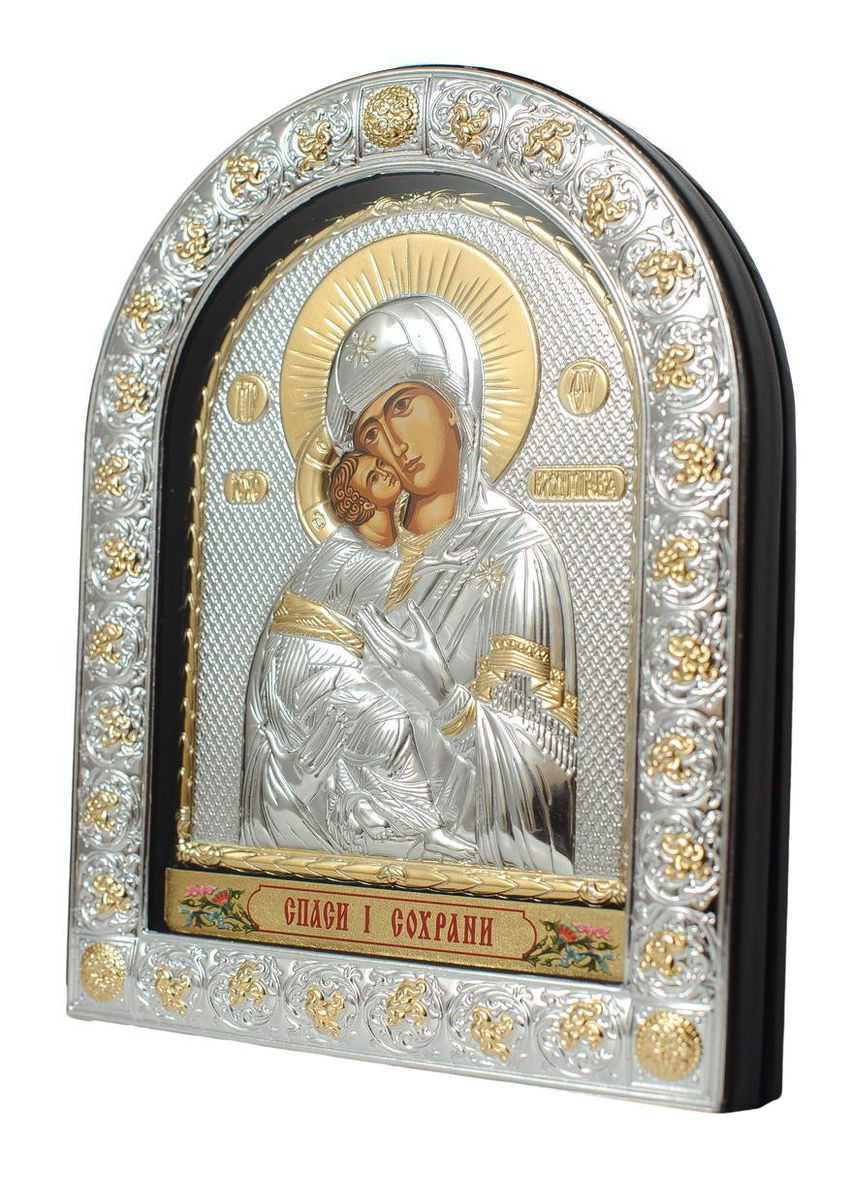 Ікони на весілля Ісус Христос і Вишгородська Богородиця 21,5х16,5см EPZ4-001-7AG-BR/P Вінчальні Ікони Silver Axion (299386712)