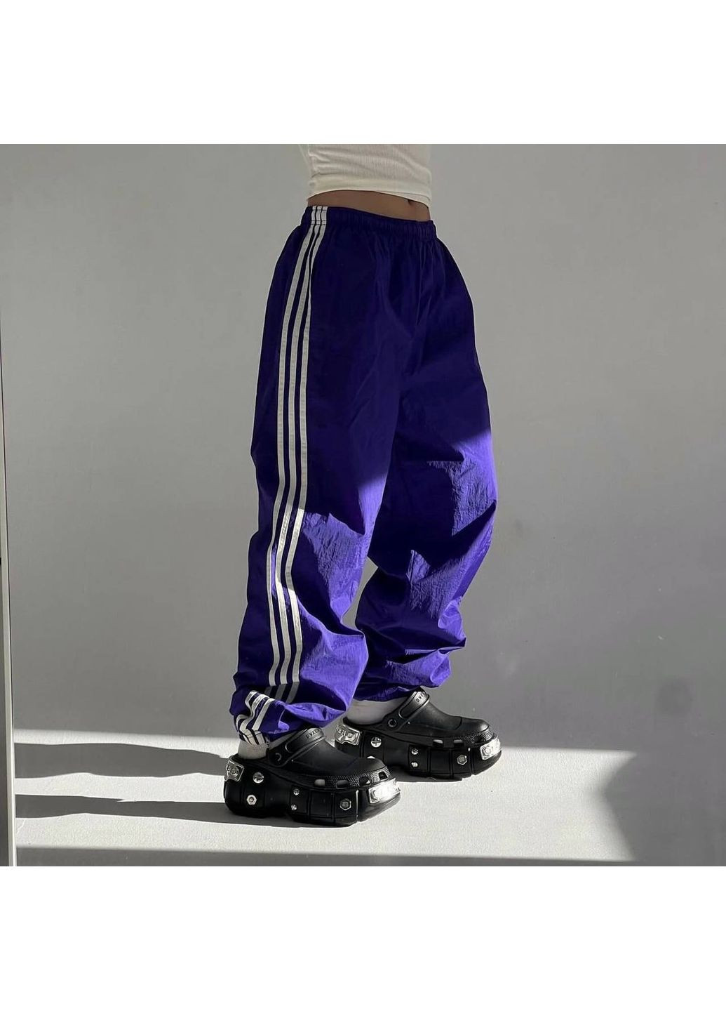 Штани оверсайз з лампасами з плащової тканини Nositi 4261-13А (356847119)