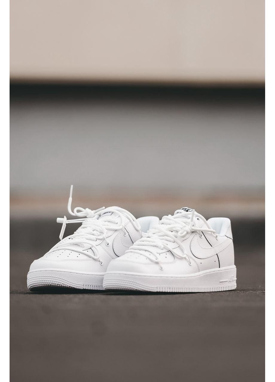 КРОСІВКИ ЖІНОЧІ NIKE AIR FORCE 1 WHITE V2 НАЙК АІР ФОРС 1 ПРЕМІУМ No Brand білі демісезони (367171532)