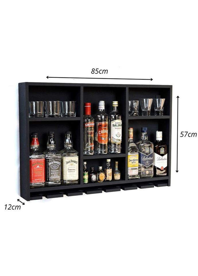 Настінна винна полиця з дерева Тоємура венге (ПНК-013412) No Brand (327422832)