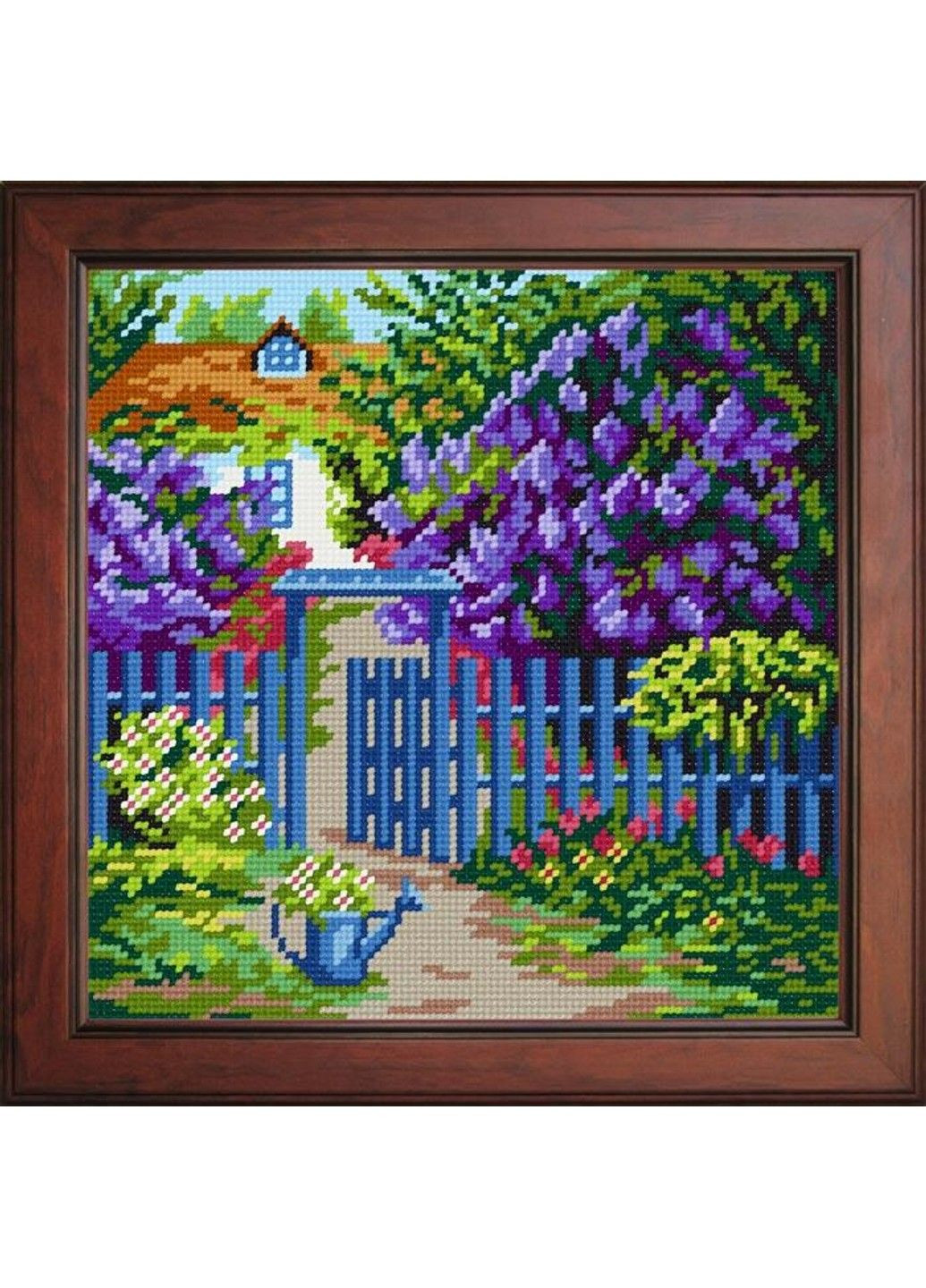 Набор для вышивки крестиком Пейзаж «Калитка в сад» Zweigart Madeira мулине 25х25 см No Brand (333165100)