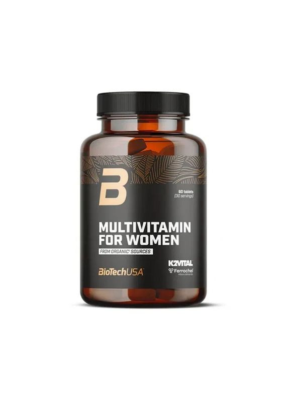 Органічні мультивітаміни для жінок Multivitamin for Women Organic, 60 таблеток Biotech (361117934)
