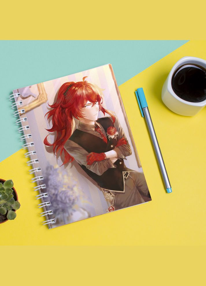 Скетчбук Sketchbook (блокнот) для малювання з принтом Genshin Impact – Ділюк Кавун блокнот для малювання (316133648)
