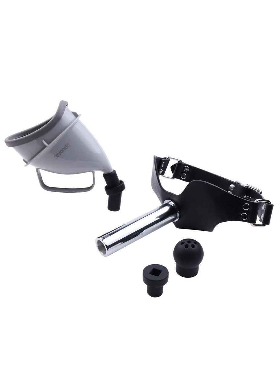 Набор для доминирования SEVANDA Objectification Bathroom Set, маска и 4 насадки Lockink (304996242)