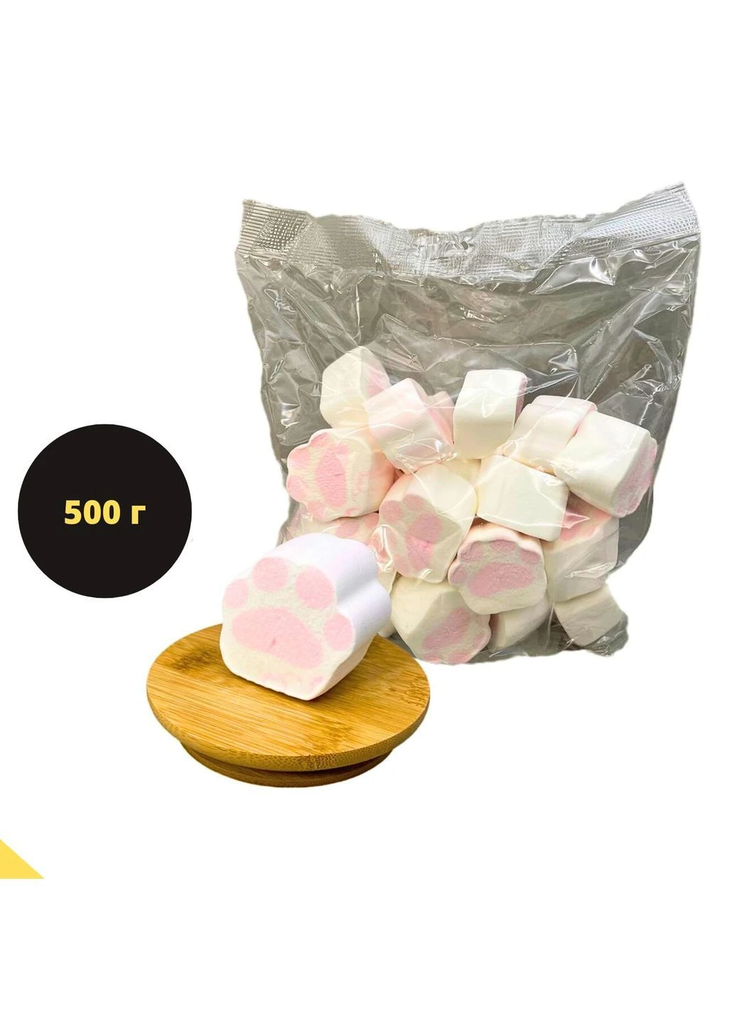 Маршмеллоу (зефір) у формі лапок 500 г Saleks (Sal-paws-500) No Brand (368833853)