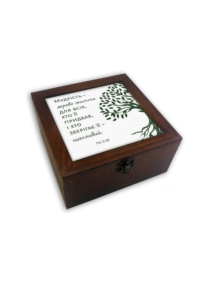 Шкатулка 12х12 Мудрість - дерево життя коричнева хрсп0004к Тур-Колекшн (355466596)