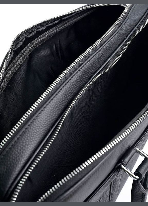 Шкіряна чоловіча сумка-портфель для ноутбука чорна NIUNIU (308040482)