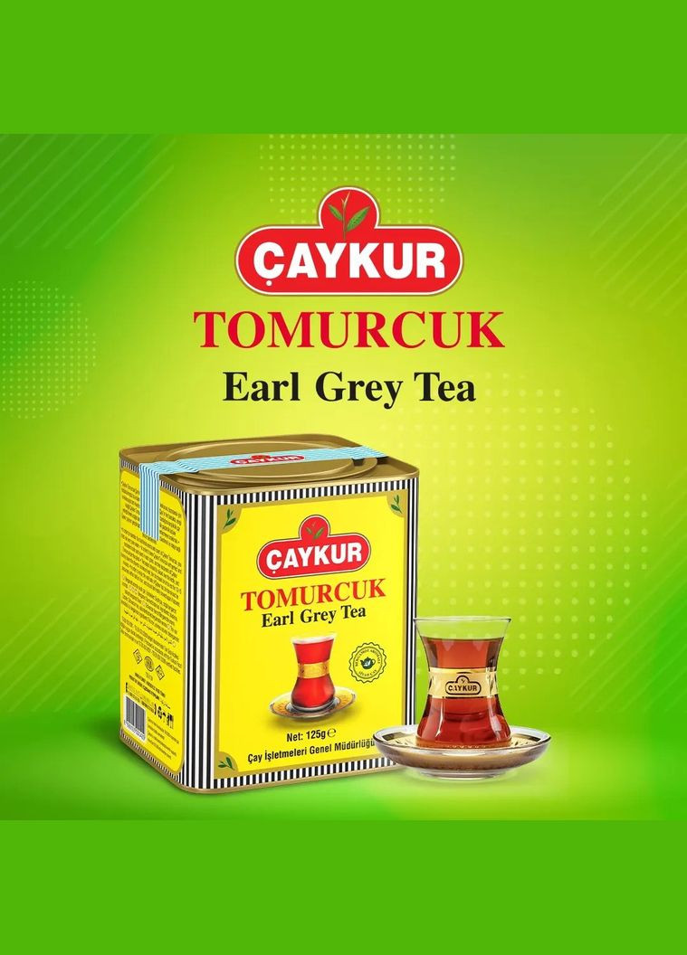 Турецький чорний чай Çaykur Tomurcuk Earl Grey 125 г х 2 шт Caykur (333834818)
