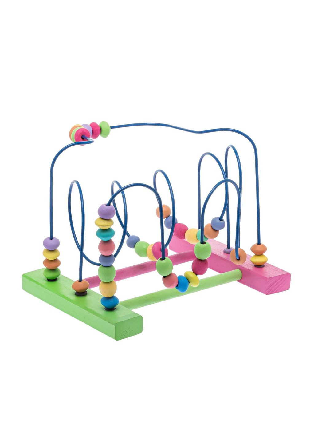 Дерев'яний дитячий пальчиковий лабіринт бізіборд розвиваюча іграшка з бусинками Woodly (360801547)