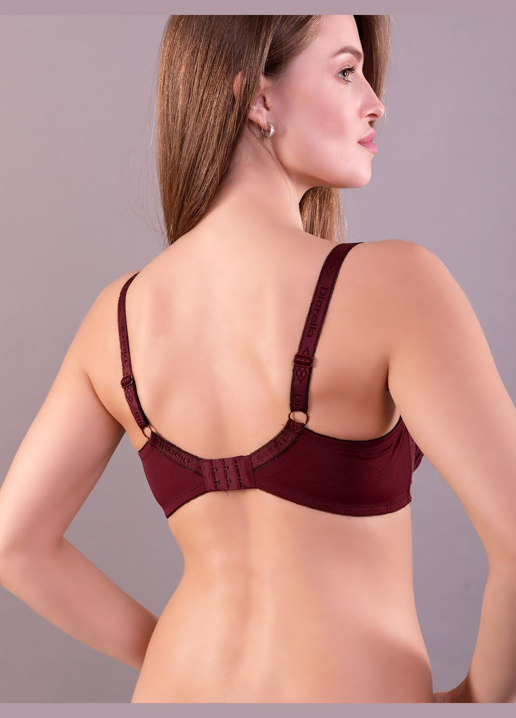 Бордовый бюстгальтер 35182 d Diorella с косточками нейлон, эластан