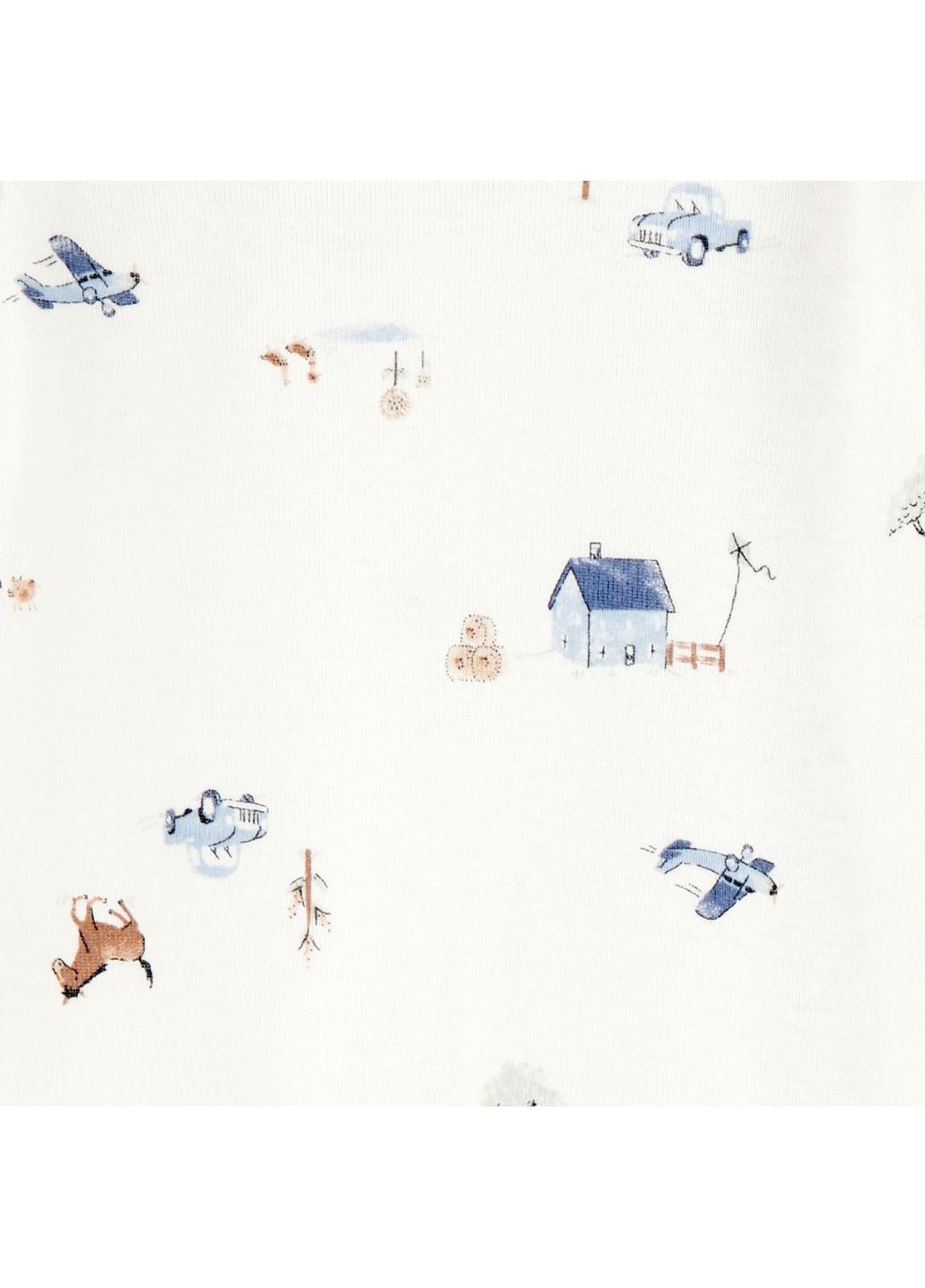 Голубая комплект ночных рубашек 2в1 для мальчика 55-61 см (1s941410_3m) Carter's