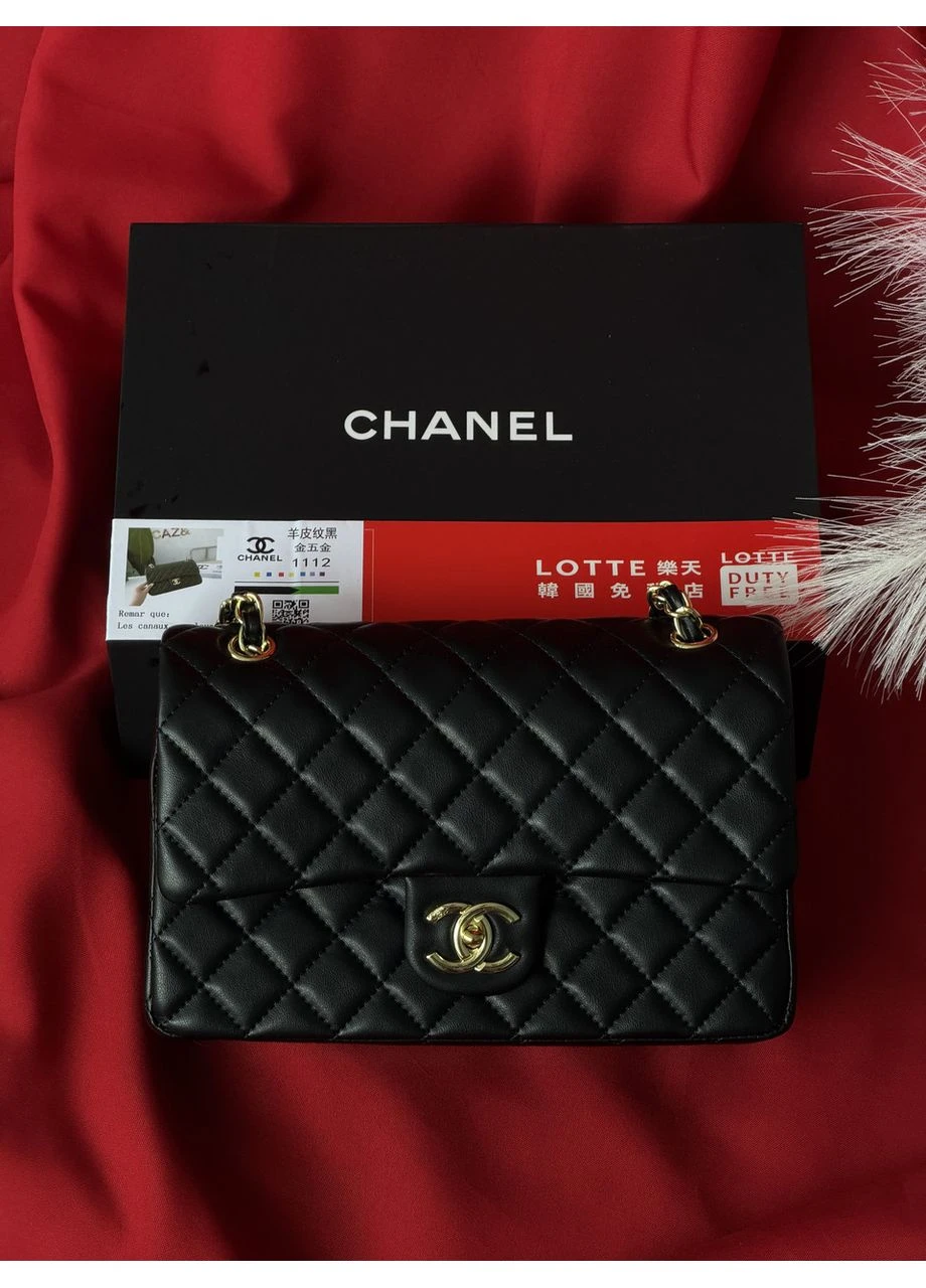 Сумка женская клатч через плечо Classic Double Flap Bag PREMIUM золото No Brand (402245776)