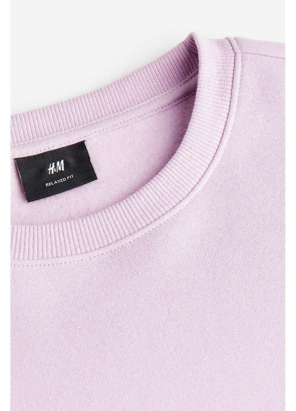 Свитшот H&M - крой однотонный фиолетовый кэжуал - (293851126)