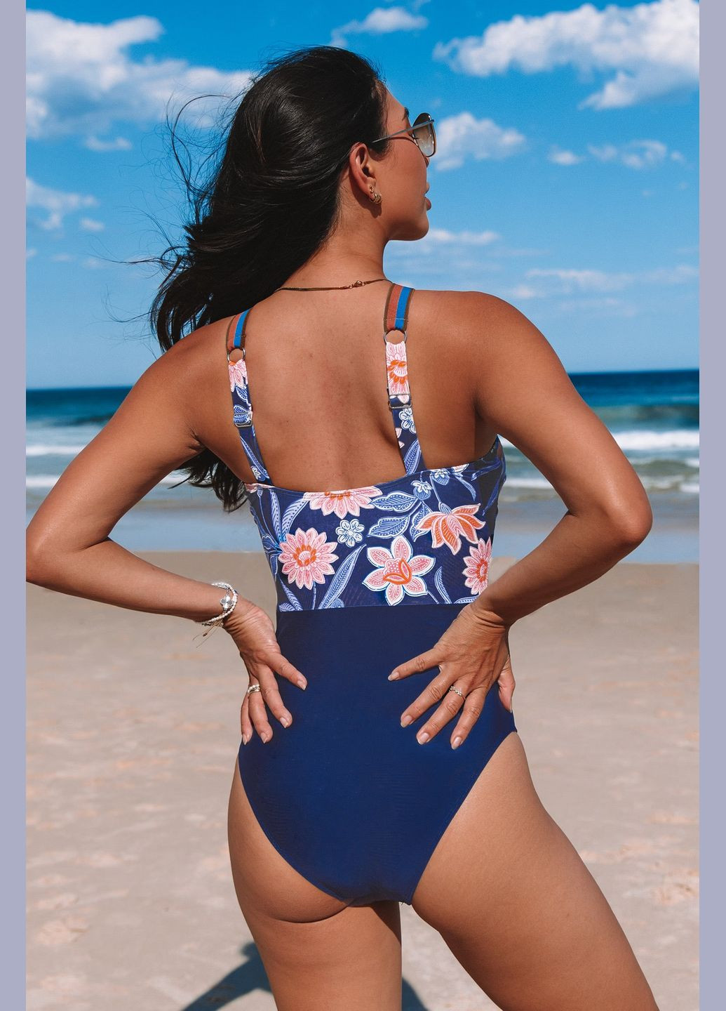 Темно-синий летний купальник CUPSHE