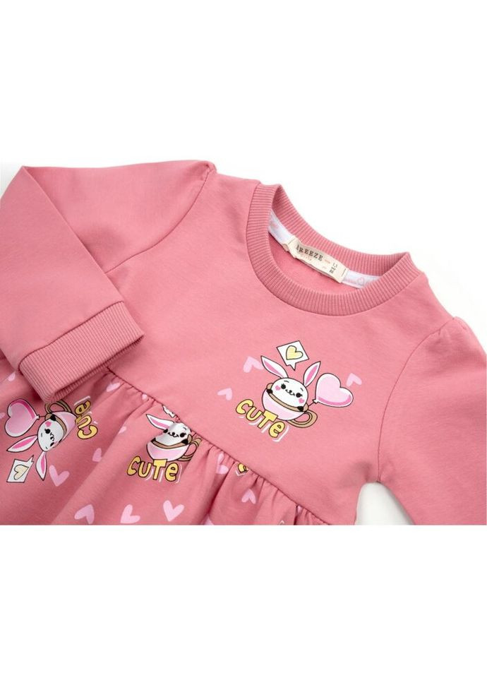 Комбінована сукня "cute" (18172-110g-pink) Breeze (300624996)