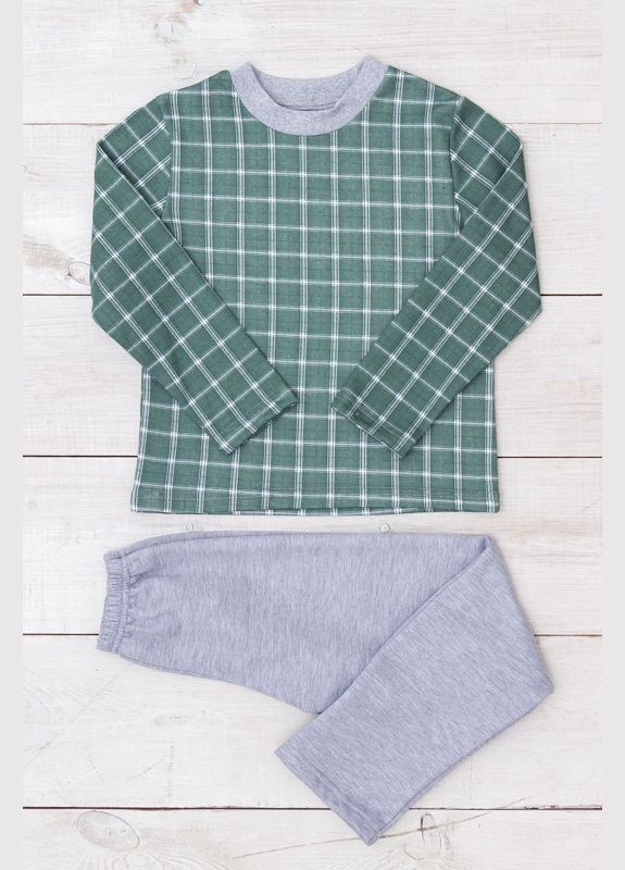 Светло-серая всесезон пижама для мальчика (теплая) (p-7620) Носи своє