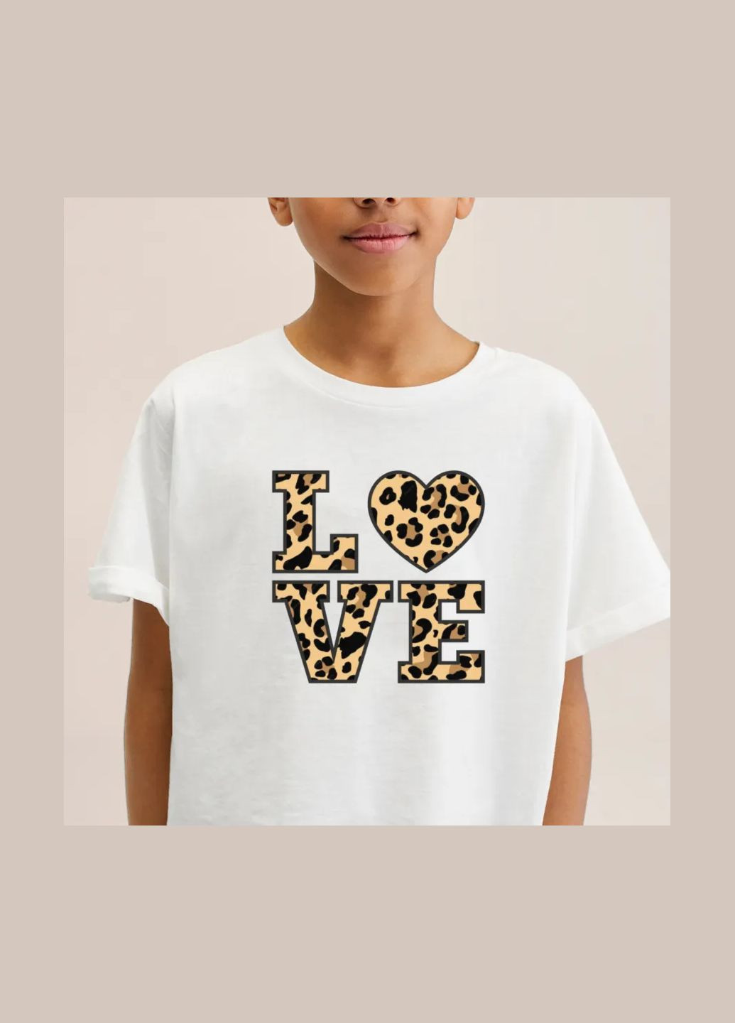 Термоналіпка "Love" леопардова (7146) No Brand (335812598)