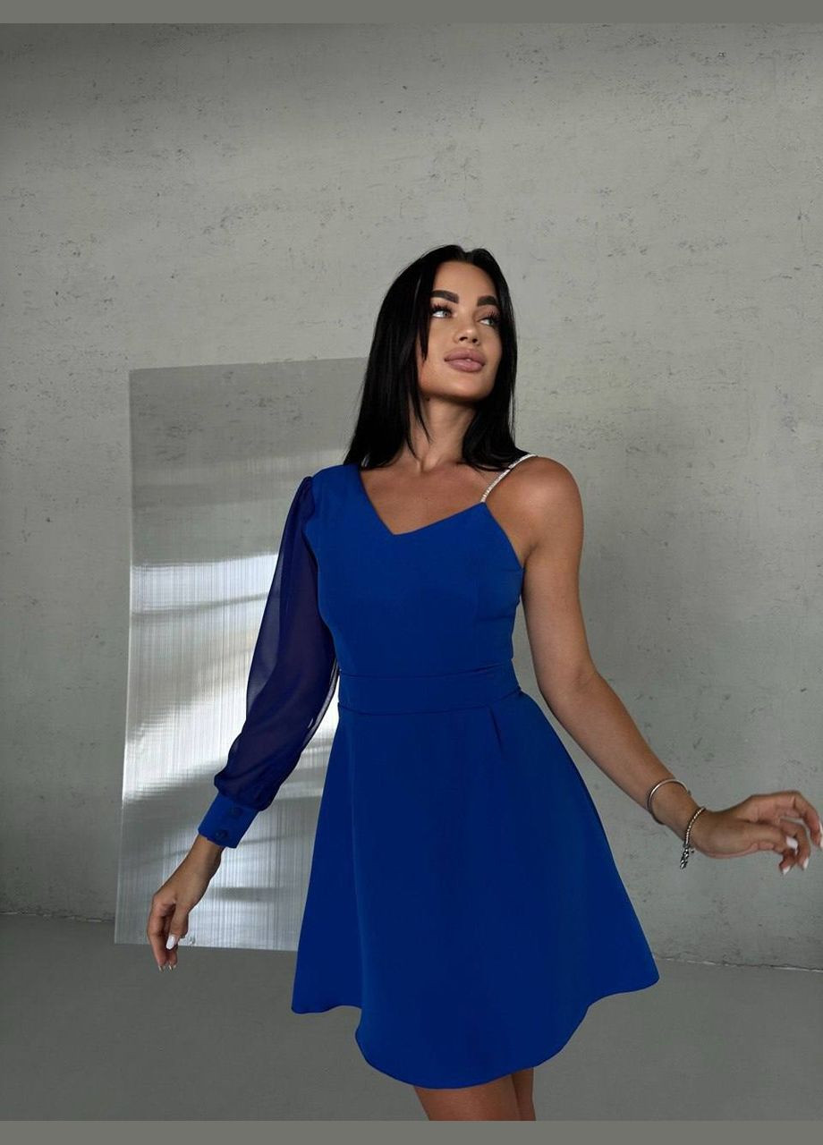 Синее деловое, праздничный, коктейльное, вечернее женское платье No Brand