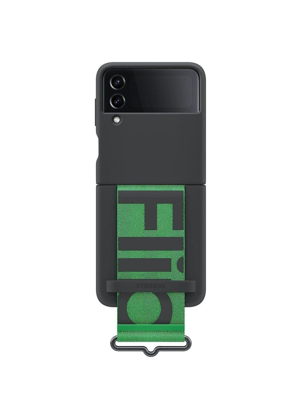 Чохол-накладка Silicone Cover with Strap для Galaxy Flip 4 SM-F721 Black (EF-GF721TBEGUA) Samsung (341487235)