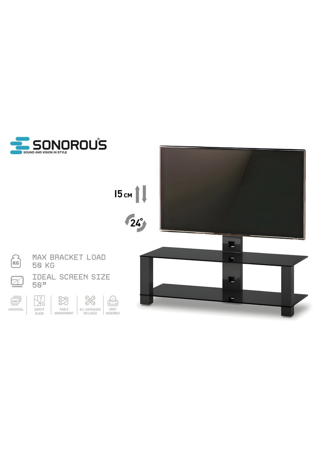 Подставка для телевизора Sonorous PL 2400-B-HBLK (318733037)