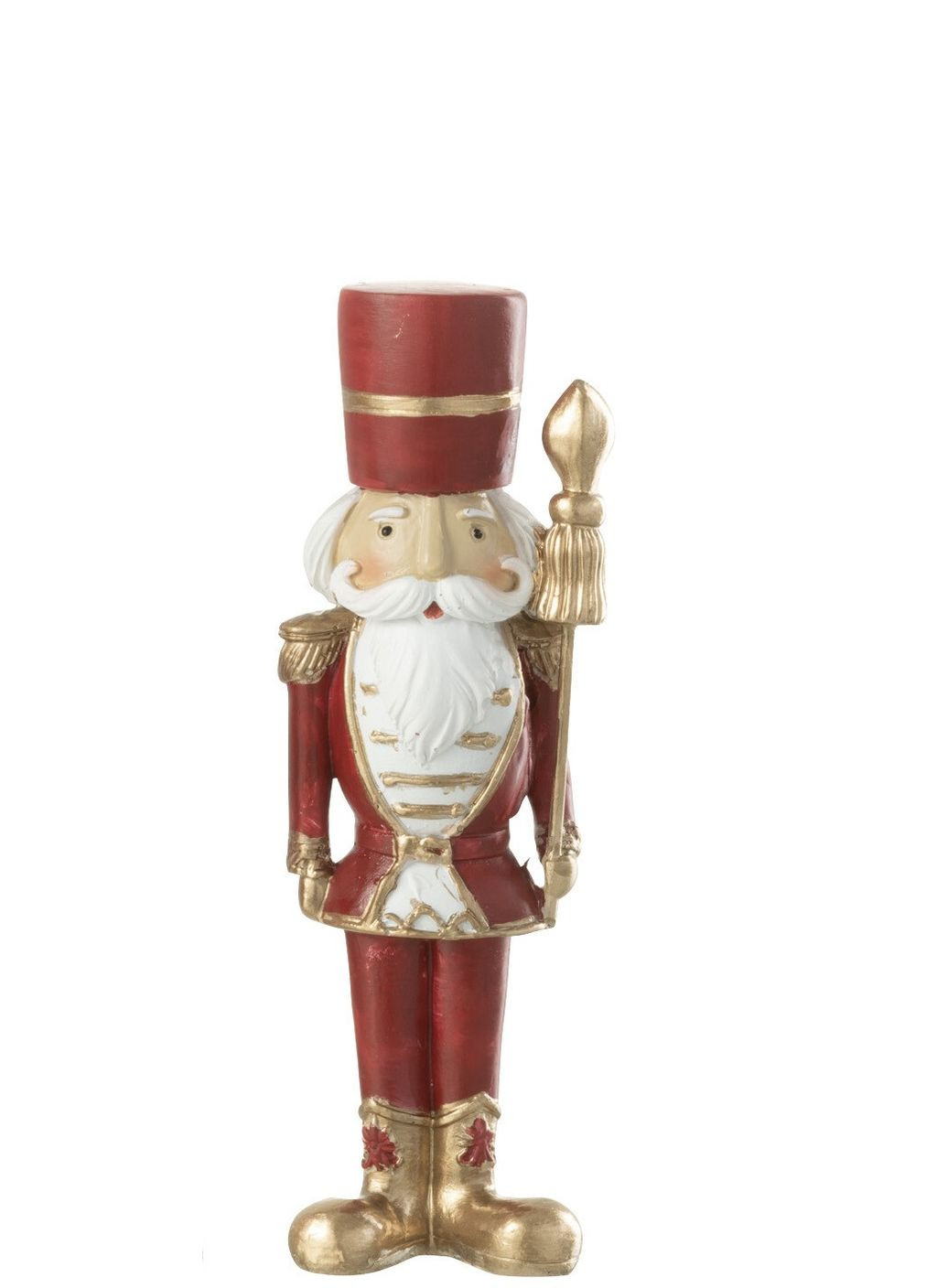 Статуетка лускунчик різдвяна новорічна червоного кольору висота 16 см Бельгія (35076) J-Line (305394884)