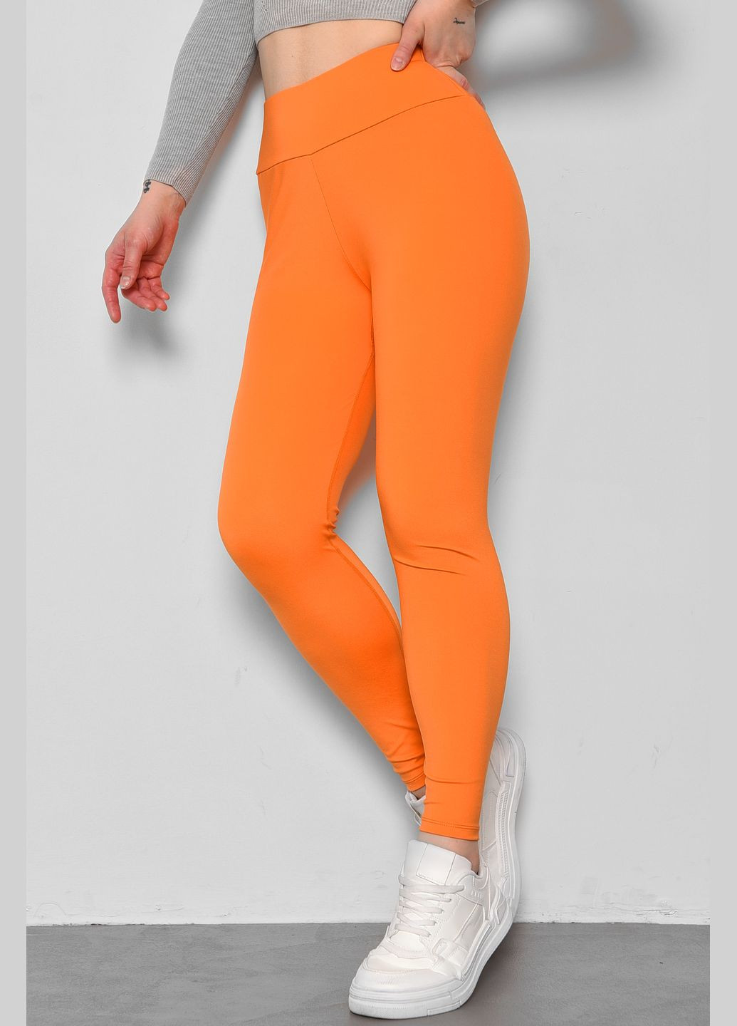 Лосины женские push-up оранжевого цвета Let's Shop (289456900)