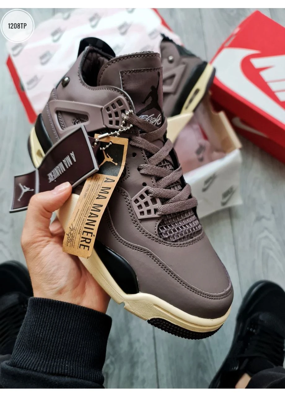 Цветные демисезонные кроссовки мужские nike air jordan 4 x a ma maniere найк аир джордан No Brand