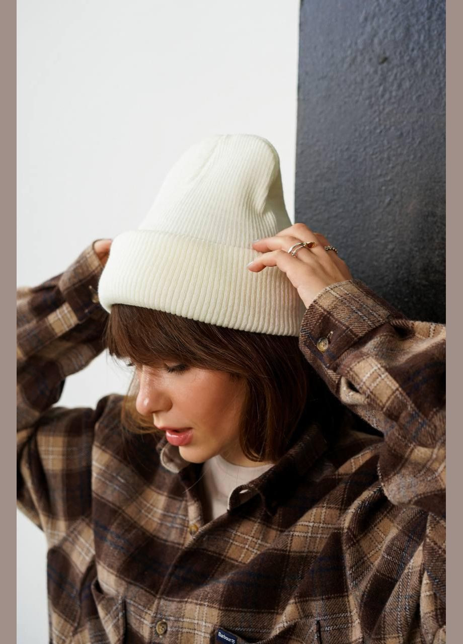 Шапка жіноча - біні, однотонна, м'яка та зручна JUGO SLOBO STREET (316629005)