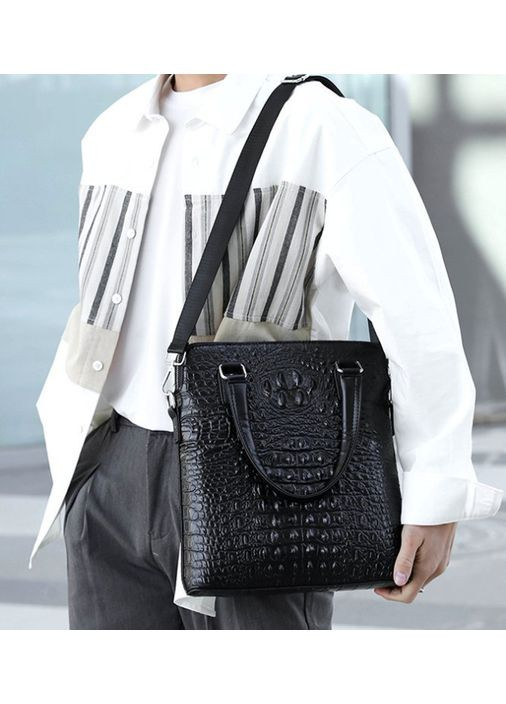 Жіноча сумка портфель для документів чорна з натуральної шкіри ProDobro (363221953)