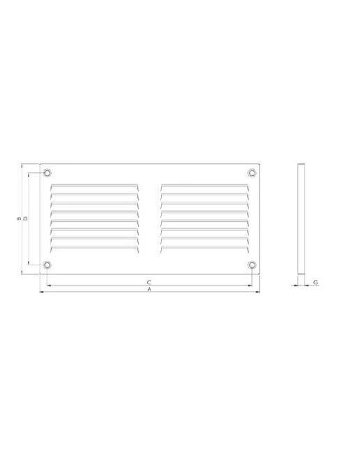 Решітка металева, MR2020Zn (200x200mm), оцинкована Europlast (375193154)