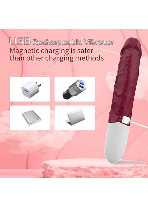 Реалистичный вибратор Satisfyer Lover 12 режимов бордовый No Brand (368892606)
