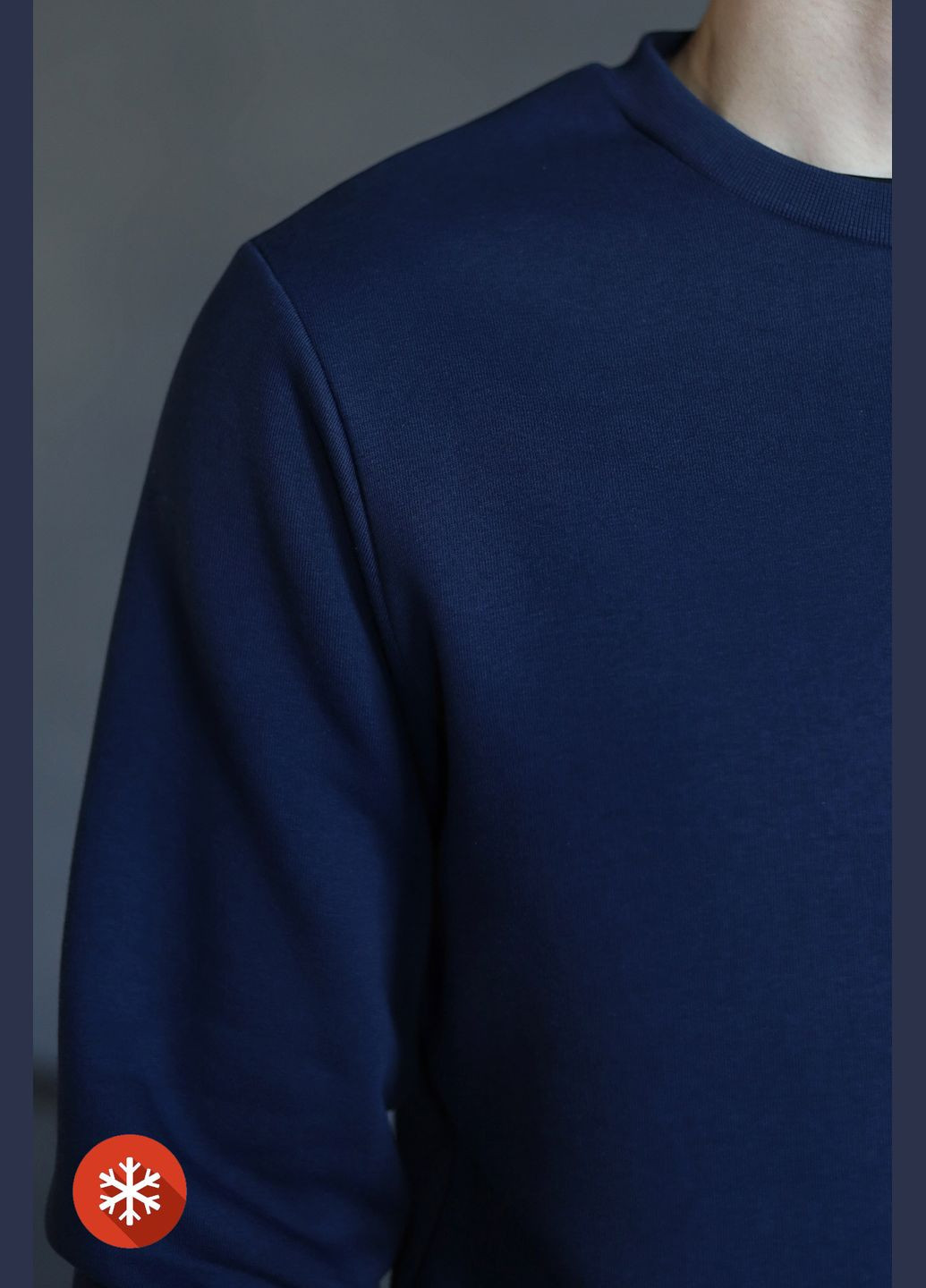 Синій утеплений світшот robert на флісі Garne однотонний (307413537)