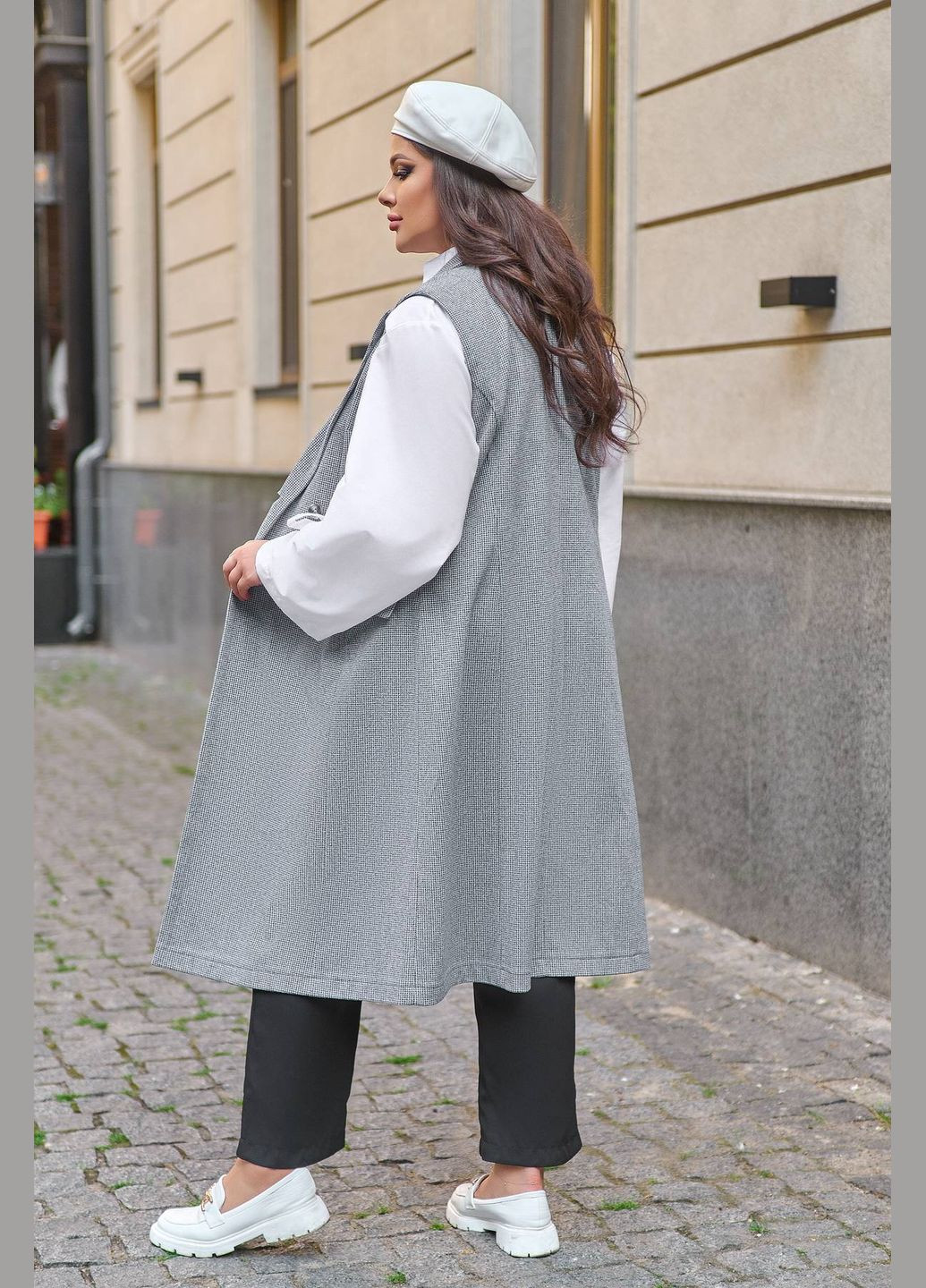 Светло-серый зимний кардиган Tatiana