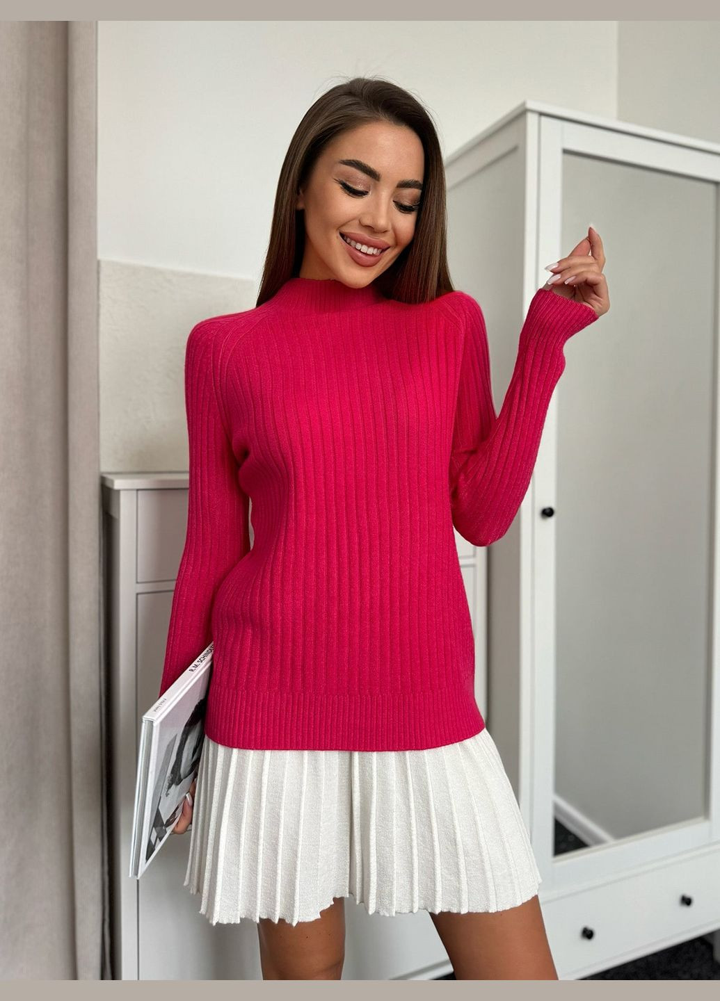 Малиновый демисезонный свитера Magnet WN20-576