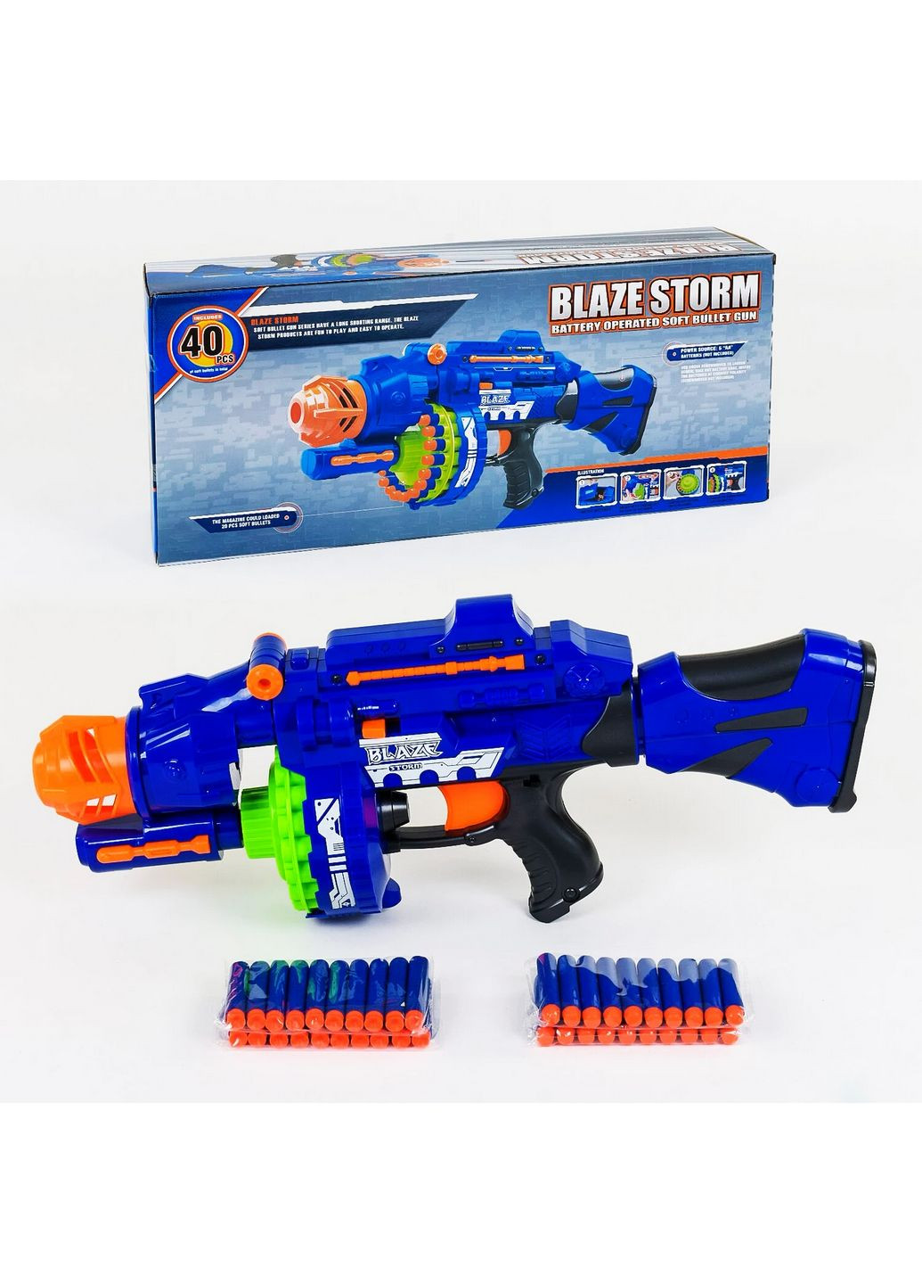 Пулемет-бластер "Blaze Storm" мягкие патроны Zecong Toys (288188096)