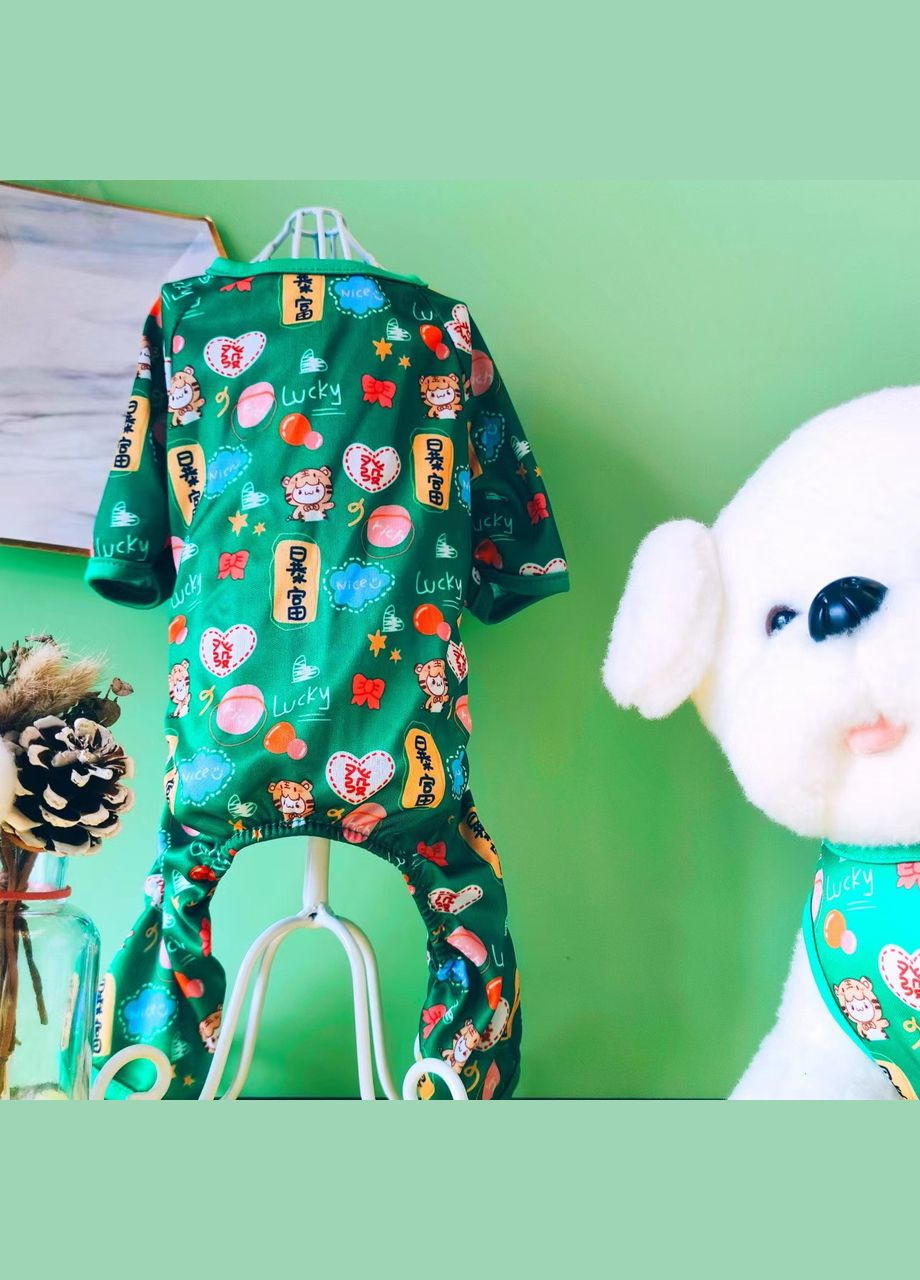 Пижама для собак Pet Style "Lucky" Зеленая XL No Brand (327089750)