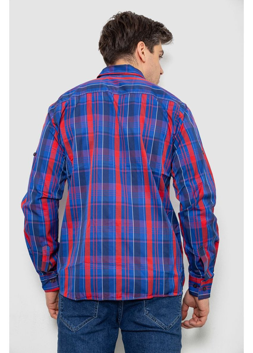 Сорочка чоловіча в клітинку, колір синій, 214R0746 Ager (338017300)
