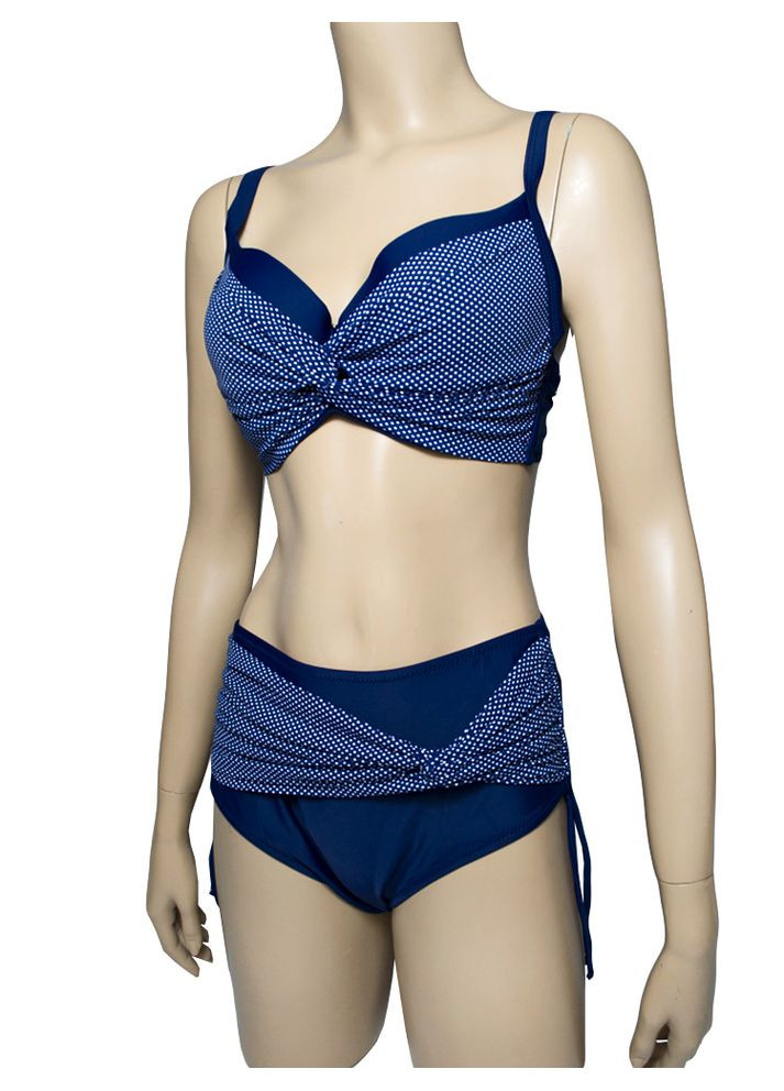 Синий летний раздельный купальник с классическим бюстгальтером и трусиками. модель 0102 синий арт.8001 раздельный Fuba.Vi