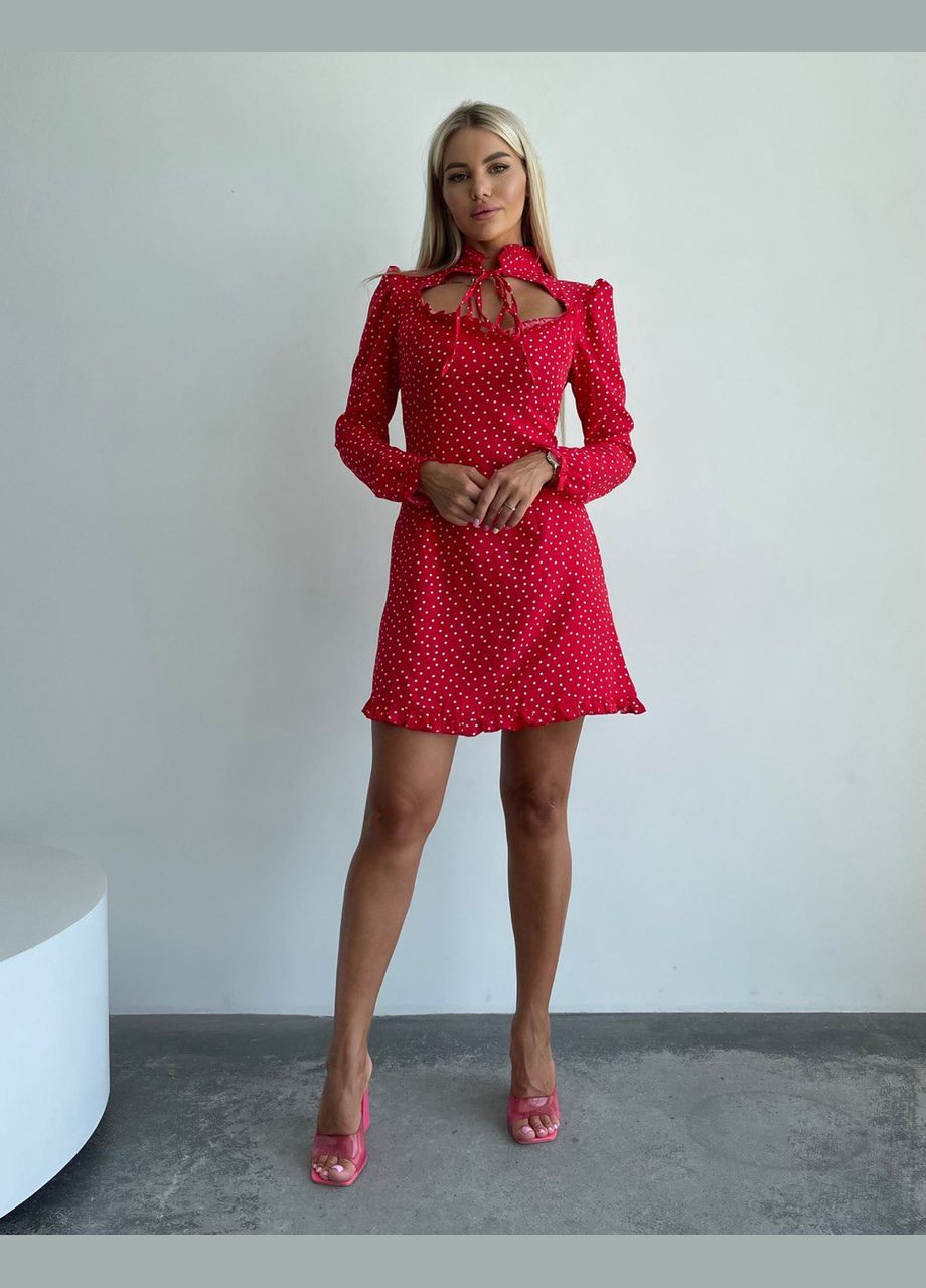 Червона жіноча сукня із софту колір червоний р.42/44 452296 New Trend