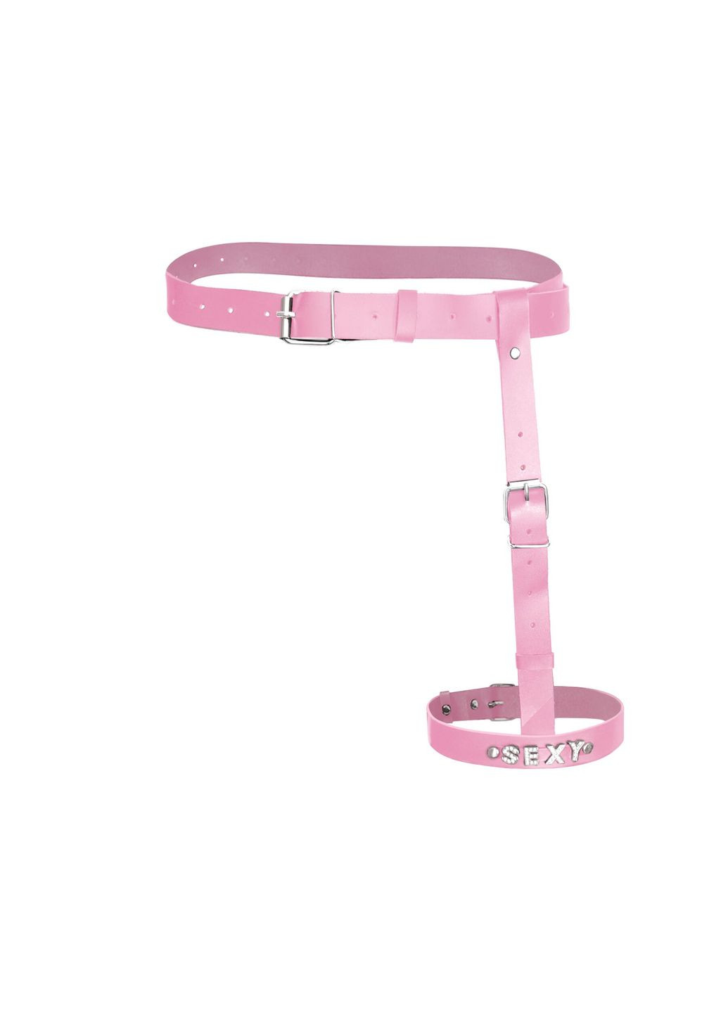 Гартер на ногу Naomi з написом SEXY, натуральна шкіра, розмір XS-2XL, CherryLove Art of Sex (282708192)