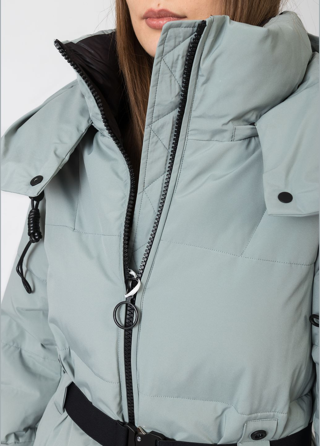 Темно-серый зимний Пуховик Towmy