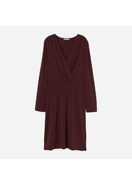 Бордовое праздничный, повседневный платье женское H&M однотонное