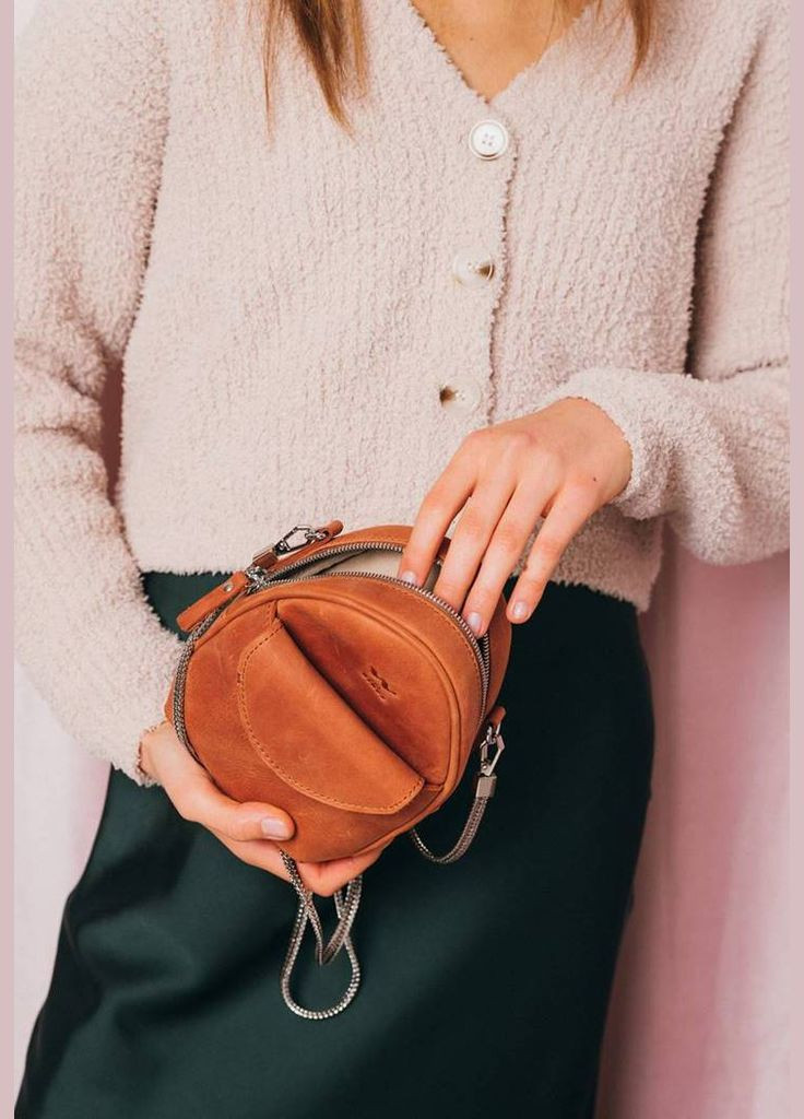 Міні-сумка Kroha коньячна вінтажна (A-027067) The Wings (327873881)