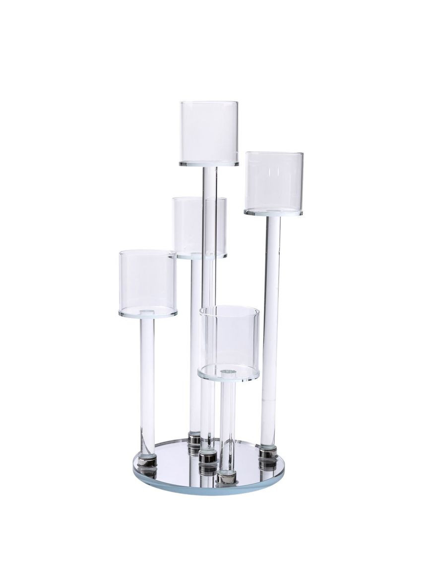 Подсвечник стеклянный на 5 свечей 16×38 см подсвечник декоративный на ножке HP-4-14 (A-034065) Yiwu (352274620)