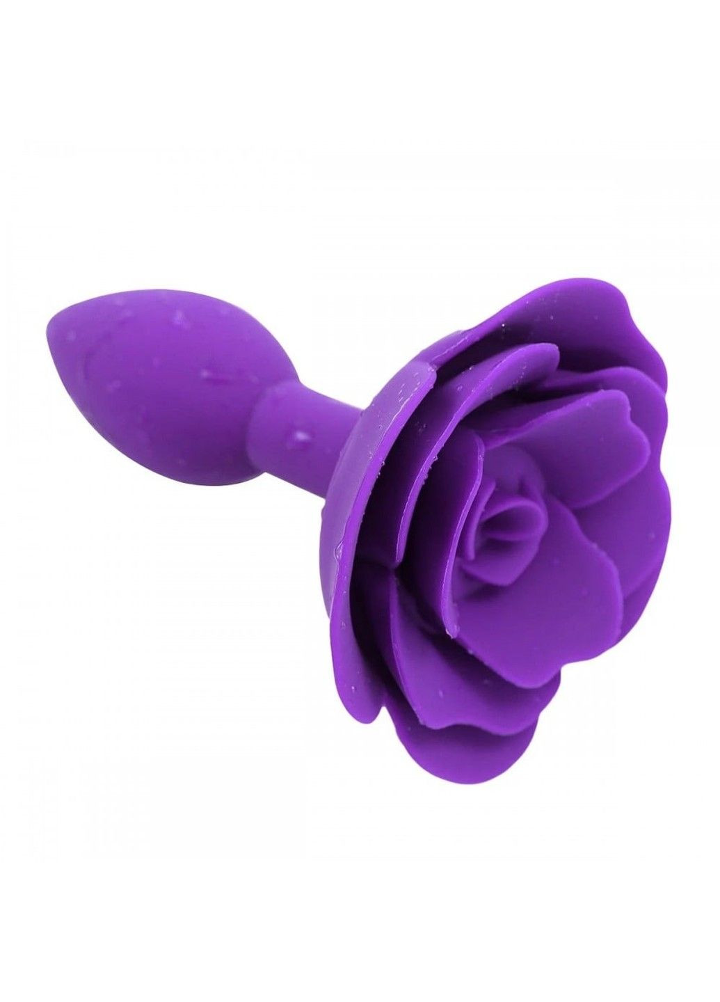 Анальная пробка со стоппером в форме розы, силиконовая, фиолетовая, 7 х 2.7 см Loveshop (290851119)