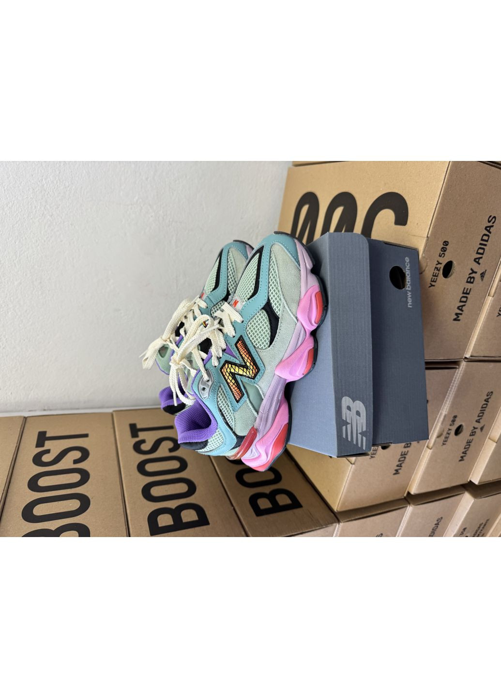 Комбіновані Осінні кросівки чоловічі new balance 9060 multicolor нью беланс 9060 No Brand