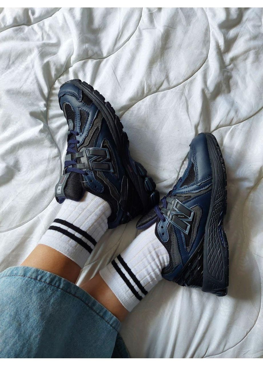 Черные демисезонные кроссовки мужские new balance 1906d black blue reflective нью беланс 1906d No Brand