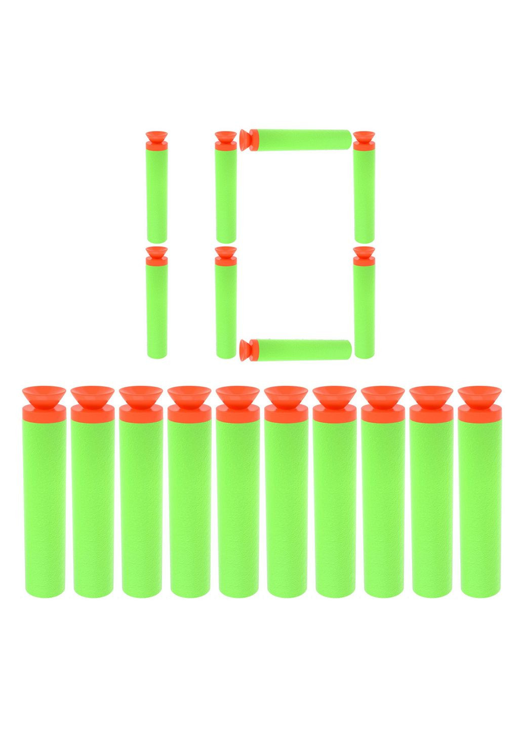Патрони з присосками для NERF Іграшкові кулі стріли боєприпаси для бластерів Нерф EKIND Suction Foam Darts Zombie Strike 10шт Hasbro (365251443)