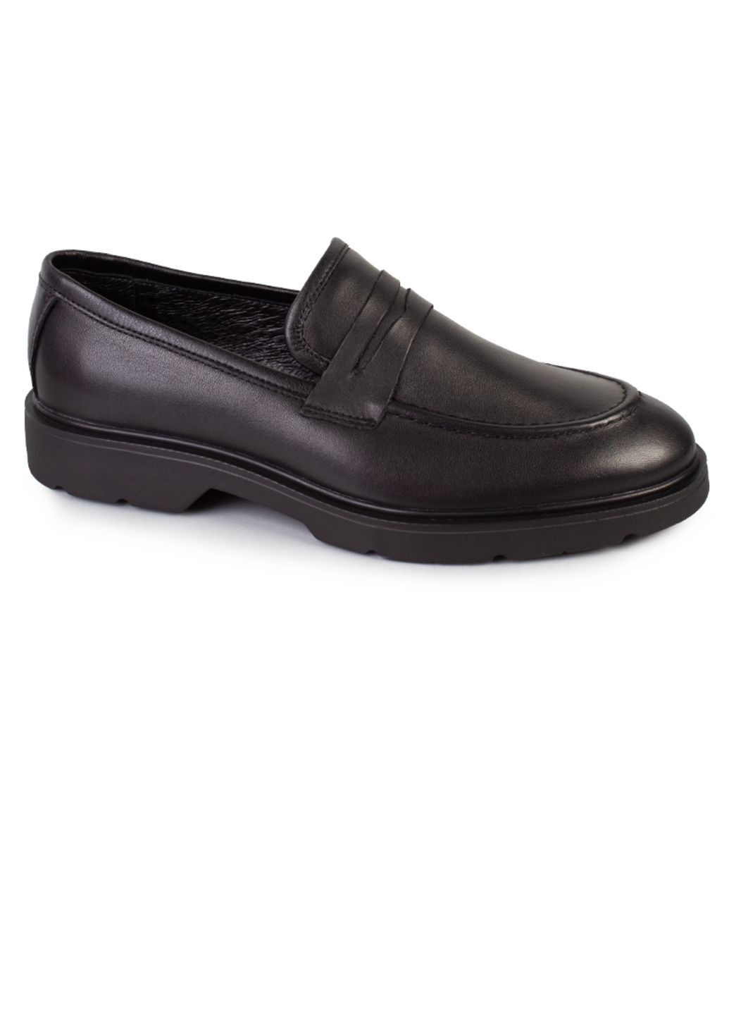 Черные повседневные туфли лоферы мужские бренда 9200549_(1) ModaMilano без шнурков